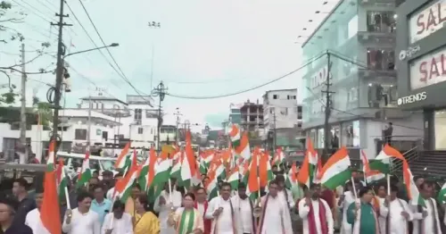 CM Manik Saha leads Har Ghar Tiranga Rally in Agartala