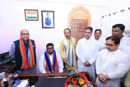 CM Manik Saha marks BJP Tripura chief handover to Abhishek Debroy