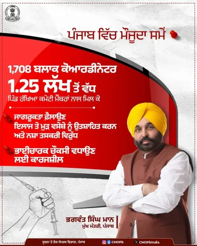 CM Mann Deploys 1,708 Block Coordinators in Punjab Anti-Drug Drive