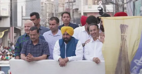 CM Mann, Kejriwal hold Bathinda Urban road show live