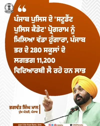 CM Mann's Student Police Cadet Programme Gains Traction in Punjab