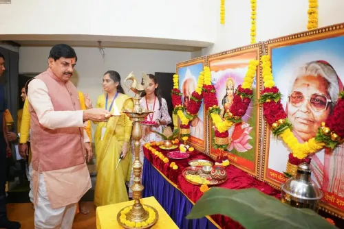 CM Mohan Yadav Connects With Students at Barwani's Gayatri Dham