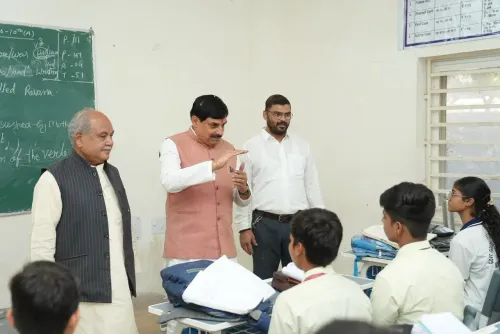 CM Mohan Yadav Inspects Govt School in Morena, Talks to Students