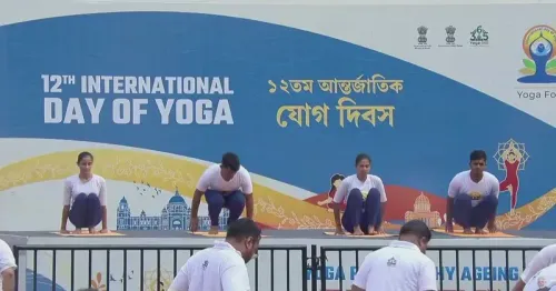 CM Mohan Yadav Joins PM Modi at 12th Yoga Day Event in Kolkata