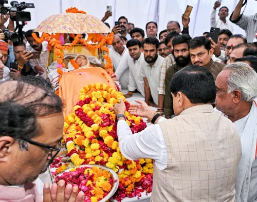 CM Mohan Yadav pays tribute to Shivraj Chouhan's mother in Jait