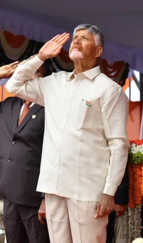 CM Naidu Hoists Flag at Amaravati on I-Day