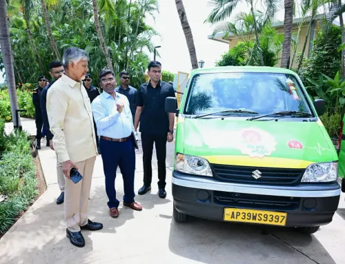 CM Naidu Reviews 'Talli-Bidda Express' Fleet for AP Mothers