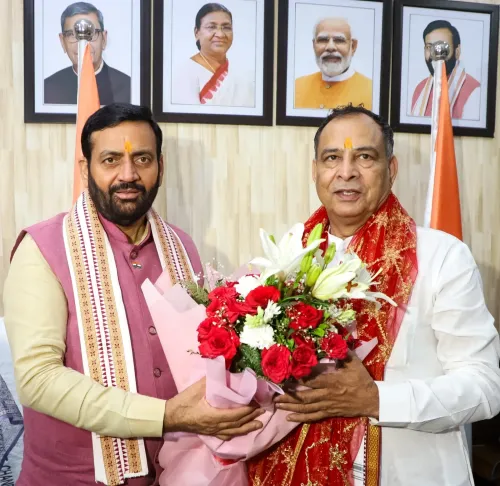 CM Nayab Saini Felicitates Mohan Lal Kaushik as HBPE Chairman