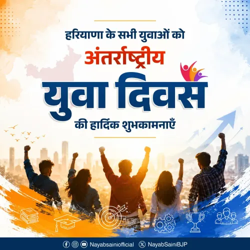 CM Nayab Saini greets Haryana youth on International Youth Day
