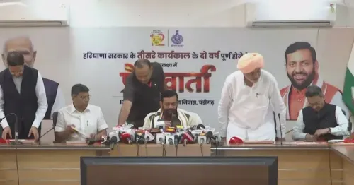 CM Nayab Saini Holds Live Press Conference in Chandigarh