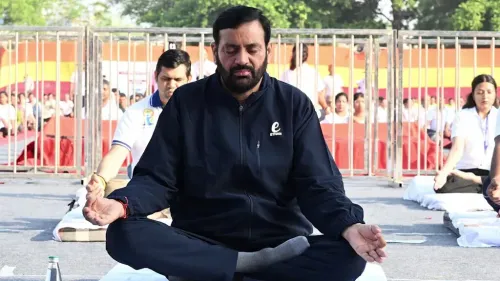 CM Nayab Saini Joins Yoga Day Event at Gurugram Park