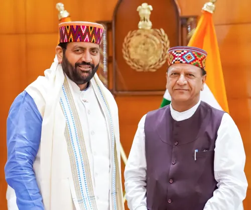 CM Nayab Saini meets BJP Himachal chief Dr. Rajeev Bindal in Chandigarh