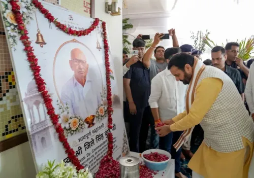 CM Nayab Saini Pays Tribute to Ex-BSF Officer in Rohtak