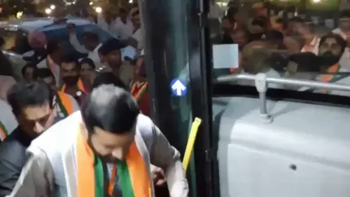 CM Nayab Saini visits Valmiki Temple, rides electric bus in Panchkula