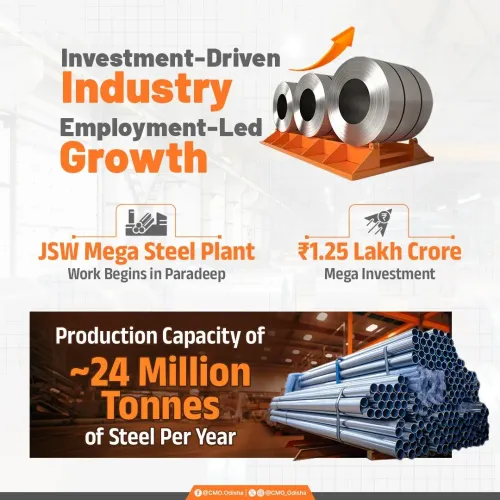 CM Odisha: JSW Mega Steel Plant Work Begins at Paradeep