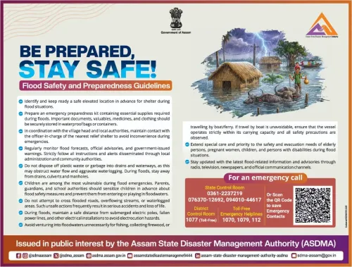 CM Office Assam urges flood safety, cites ASDMA advisories
