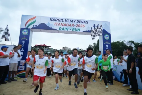 CM Pema Khandu Hails Kargil Vijay Diwas Rain Run in Itanagar