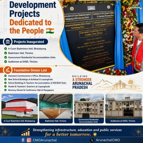 CM Pema Khandu Inaugurates Infrastructure Projects at Bhalukpong, Thrizino