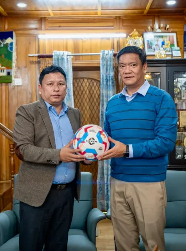 CM Pema Khandu Meets AIFF Treasurer to Boost Football in Arunachal