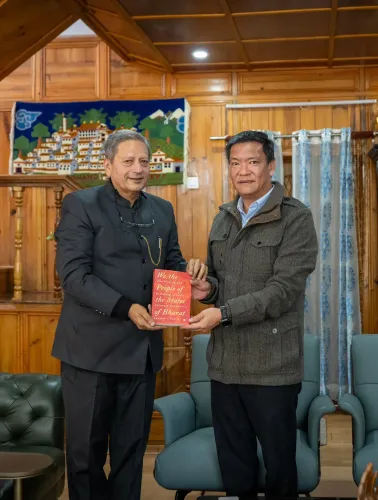 CM Pema Khandu Meets Ex-LBSNAA Chief, Receives Book on India's States