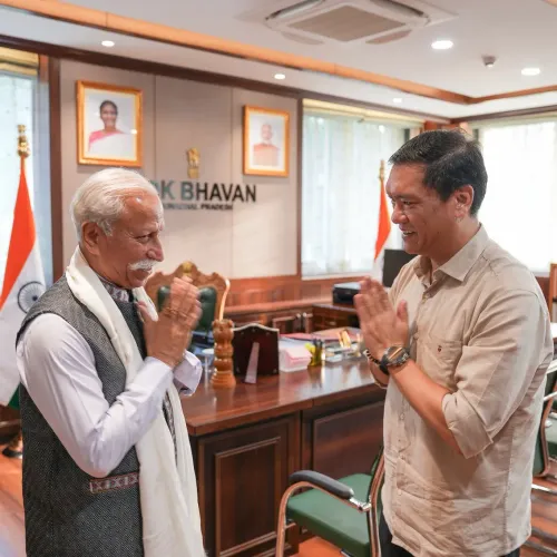 CM Pema Khandu Meets Governor Parnaik at Lok Bhavan