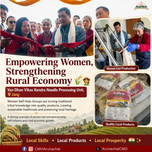 CM Pema Khandu visits Van Dhan Noodle Unit in Jang