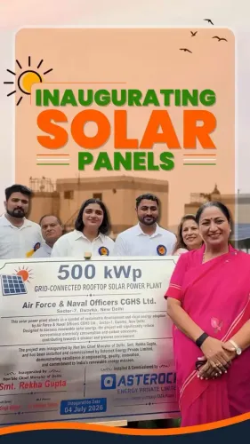 CM Rekha Gupta Hails 500 KW Solar Plant at Dwarka Enclave
