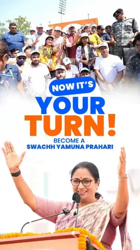 CM Rekha Gupta joins Swachh Yamuna Prahari drive
