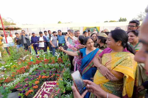 Delhi CM Rekha Gupta Celebrates Kitchen Garden Initiative at 59th Flower Show