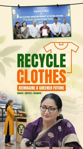 CM Rekha Gupta Launches 'Arpan' Cloth Donation Centres at 10 Delhi Metro Stations