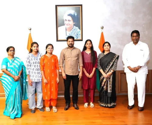 CM Revanth Reddy Felicitates Telangana Gurukul NEET Toppers