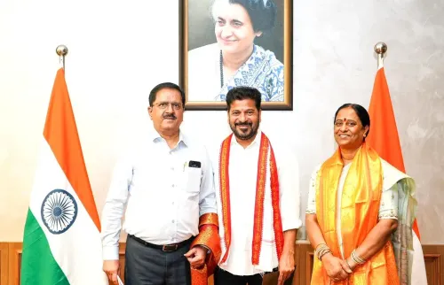 CM Revanth Reddy meets new Yadagirigutta temple board