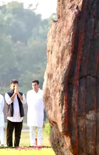 CM Revanth Reddy pays tribute to Indira Gandhi at Shakti Sthal