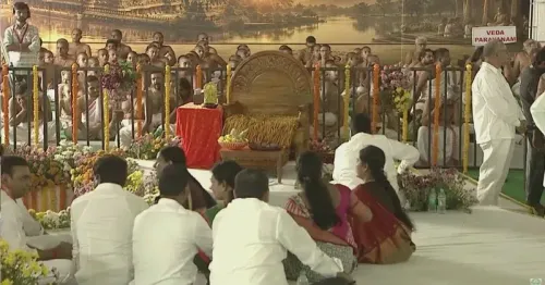 CM Revanth Reddy Performs Bhoomi Pooja at Yadagirigutta Temple