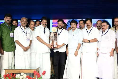 CM Revanth Reddy Receives Aryadan Muhammed Award in Kerala