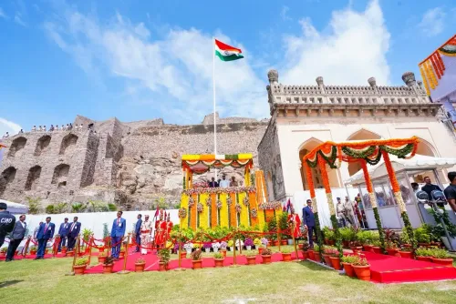 CM Revanth Reddy Unfurls Flag at Golconda, Outlines Telangana's Big Bets