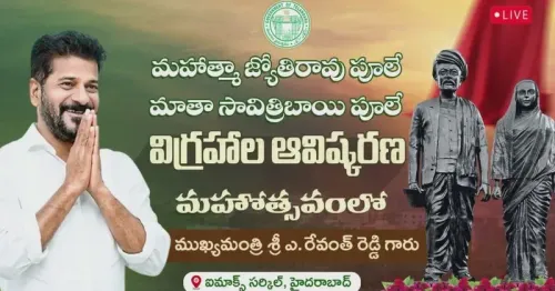 CM Revanth Reddy Unveils Phule Statues at Necklace Road