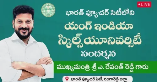 CM Revanth Reddy visits Young India Skills University at Bharat Future City