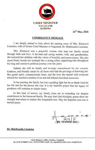 CM Rio Condoles Death of Ex-CM Liezietsu's Wife