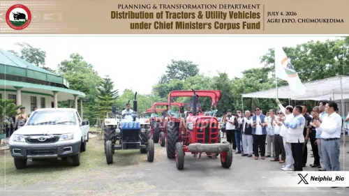 CM Rio Hands Over Tractors Under Nagaland Corpus Fund