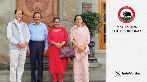 CM Rio Meets Former Union Minister Harsh Vardhan in Courtesy Call
