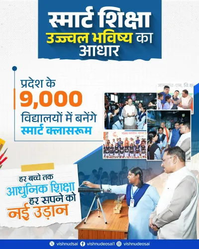 CM Sai: Chhattisgarh Installs Smart Classrooms in 9,000 Schools