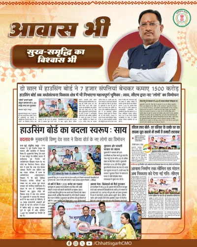 CM Sai Govt Reshapes Chhattisgarh Housing Board