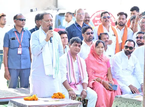 CM Sai holds Sushasan Tihar chopal in Mahasamund village