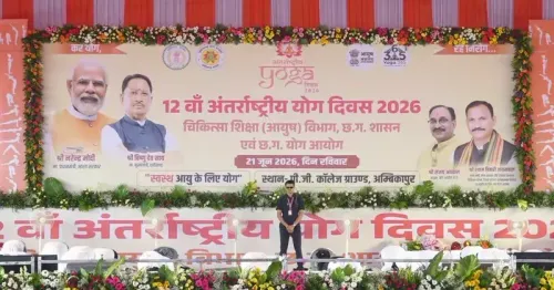 CM Sai Joins 12th International Yoga Day Celebrations in Chhattisgarh