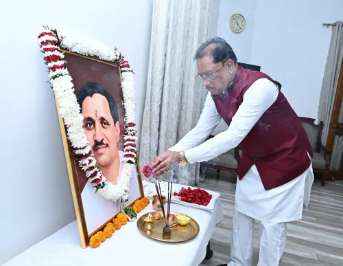 CM Sai Pays Tribute to Deendayal Upadhyay on Birth Anniversary