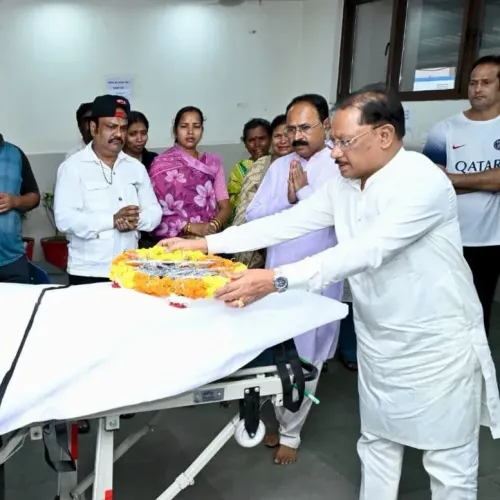 CM Sai pays tribute to Padma Vibhushan Teejan Bai at AIIMS Raipur