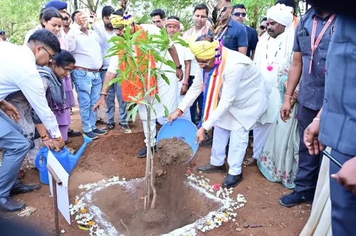 CM Sai Plants Saplings in Narayanpur Under Sushasan Tihar