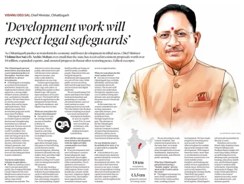 CM Sai pledges faster development with citizen rights intact