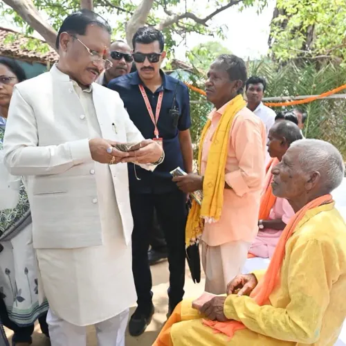 CM Sai Views Rare Manuscripts at Kondagaon Village